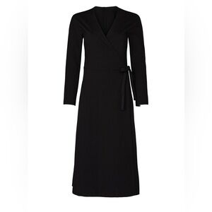 Max Mara Elegant Black Wrap Dress